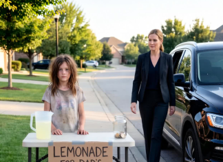 Jedanaestogodišnja devojčica prodavala limunadu da spasi oca — A onda se pojavio crni SUV