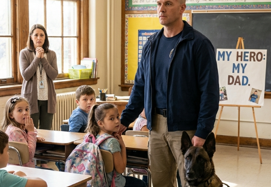 Učiteljica je rekla da je njen otac „samo marinac“ – sledećeg dana pojavio se u učionici sa K9 partnerom